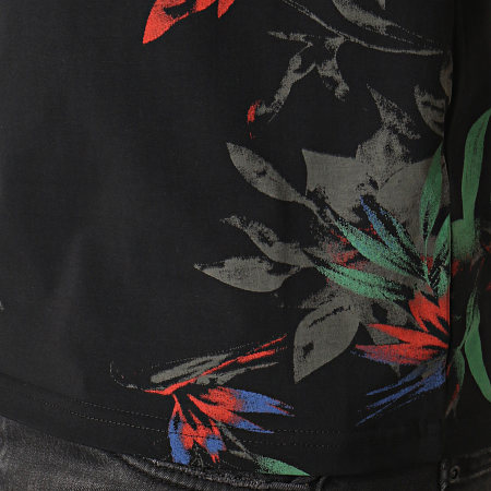 Zayne Paris  - Tee Shirt TX-280 Noir Floral
