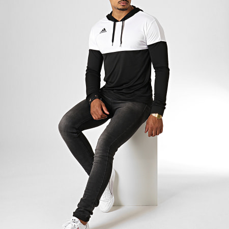 Adidas Sportswear -  Sweat Capuche LGND SHTR DX6382 Noir Blanc