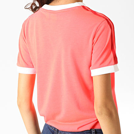 Adidas Originals - Tee Shirt Femme 3 Stripes ED7474 Rose Fluo