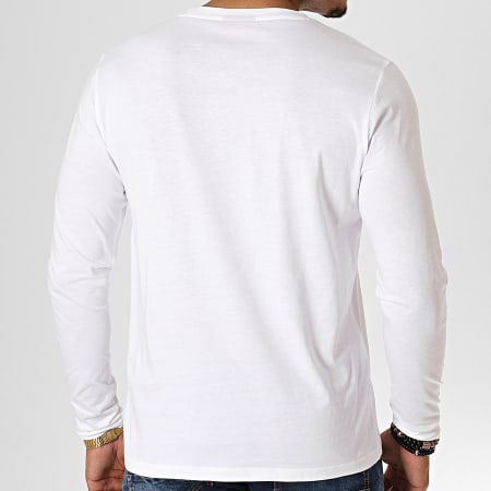 HUGO - Tee Shirt Manches Longues Reverse Logo Derol194 50414223 Blanc