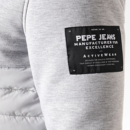 Pepe Jeans - Veste Zippée Barine Gris Chiné Gris Clair