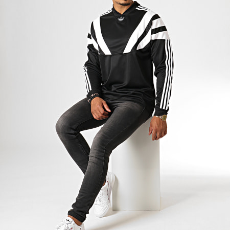 Adidas Originals -  Tee Shirt Manches Longues A Bandes Balanta EE2348 Noir Blanc