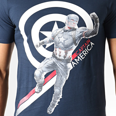 Captain America - Tee Shirt MEENDGMTS015 Bleu Marine
