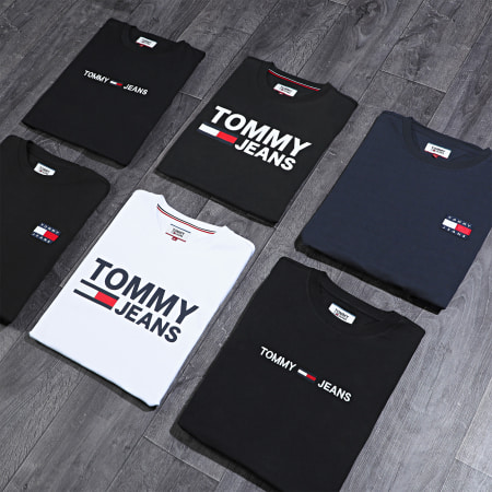 Tommy Jeans - Tee Shirt Badge 6595 Bleu Marine