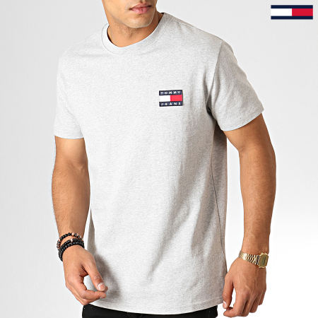 Tommy Jeans - Tee Shirt Badge 6595 Gris Chiné