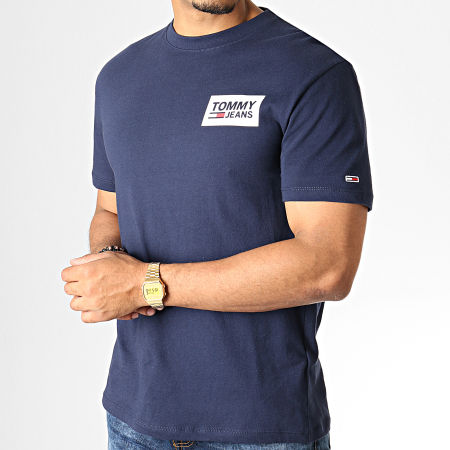 Tommy Jeans - Tee Shirt Back Multilogos 6671 Bleu Marine