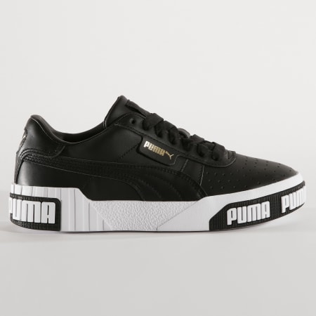 Puma - Baskets Femme Cali Bold 370811 Noir Blanc Doré