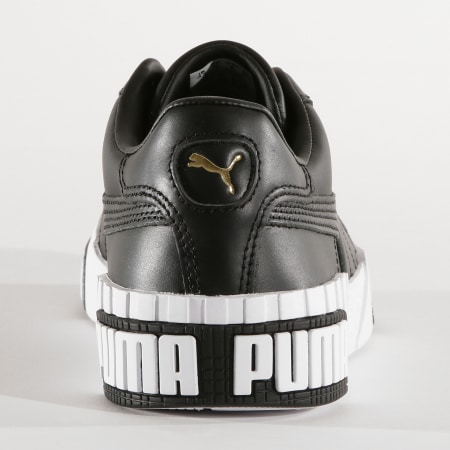 Puma - Baskets Femme Cali Bold 370811 Noir Blanc Doré