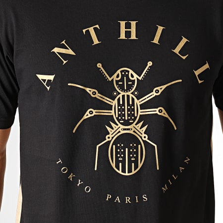 Anthill - Tee Shirt Tape Noir Doré