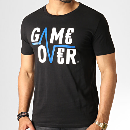 Game Over - Tee Shirt Game Over Noir Bleu