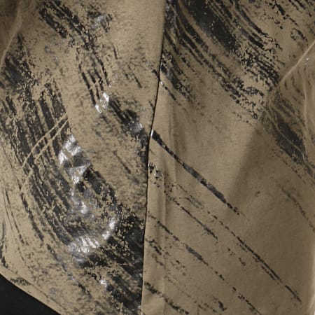 Ikao - Tee Shirt Oversize F535 Vert Kaki Noir