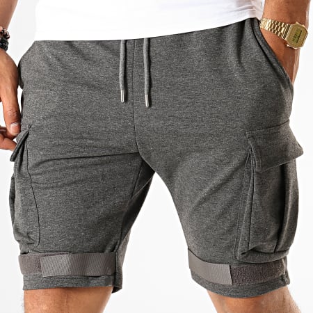 Ikao - Short Jogging F547 Gris Anthracite Chiné