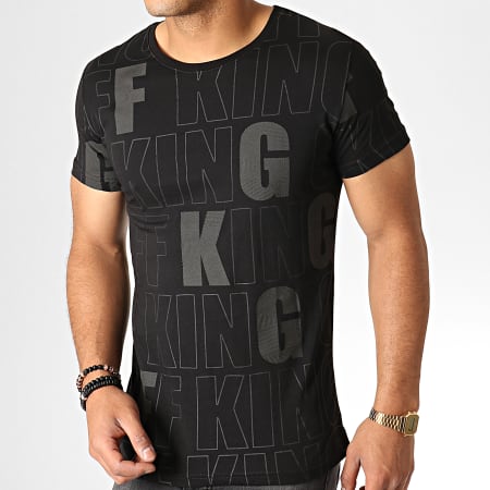 King Off - Tee Shirt KG36 Noir Gris