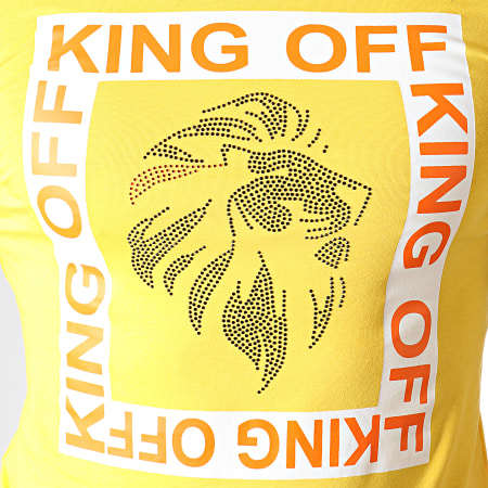King Off - Tee Shirt Strass A071 Jaune 