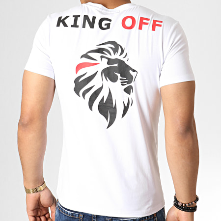 King Off - Tee Shirt A066 Blanc Noir Rouge