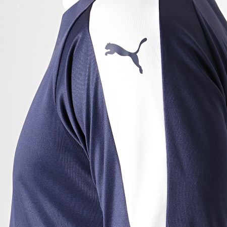 Puma - Tee Shirt Manches Longues Liga Jersey 703419 Bleu Marine Blanc