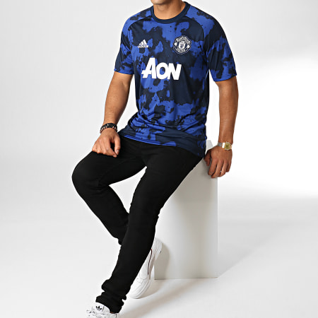 Adidas Sportswear - Tee Shirt Manchester United Preshi DX9089 Noir Bleu