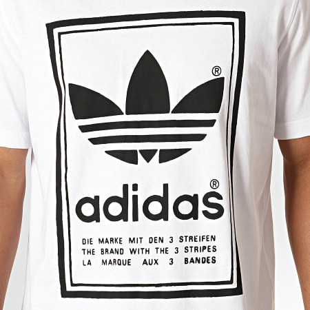 Adidas Originals - Tee Shirt Vintage ED6916 Blanc Noir