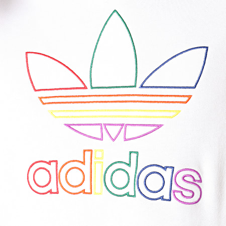 Adidas Originals - Sweat Capuche Pride FI0883 Blanc