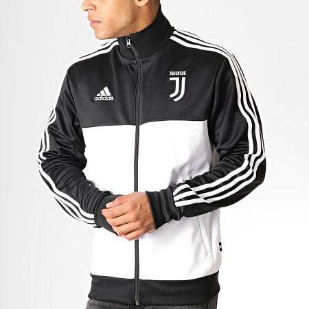 Adidas Performance - Veste Zippée Juventus 3 Stripes DX9204 Blanc Noir