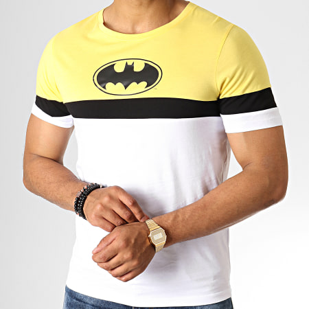 DC Comics - Tee Shirt Nastro Tricolore Bianco Giallo Nero