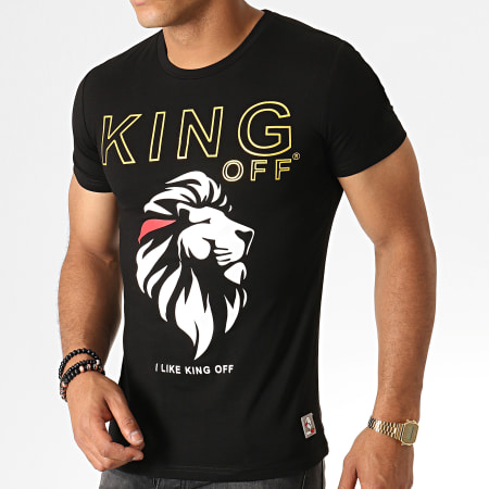 King Off - Tee Shirt A059 Noir Doré