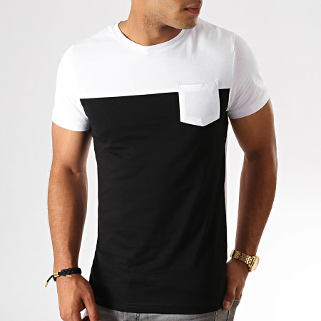 LBO - Tee Shirt Poche 749 Noir Blanc