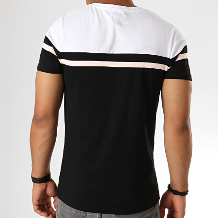 LBO - Tee Shirt Tricolore 800 Noir Rose Blanc
