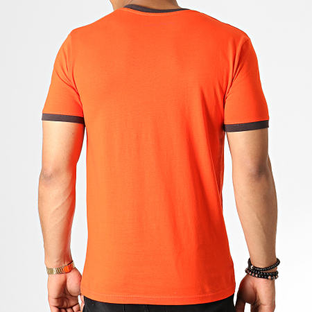 Teddy Smith - Tee Shirt Ticlass 3 Orange Gris Foncé