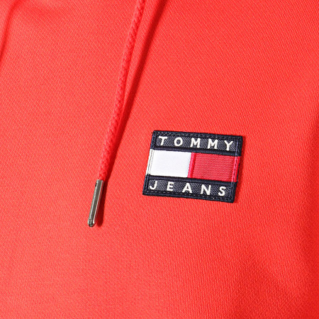 Tommy Jeans - Sweat Capuche Badge 6593 Rouge