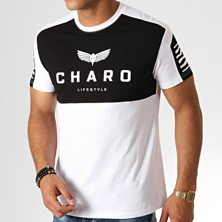 Charo - Tee Shirt Structured WY4764 Blanc Noir