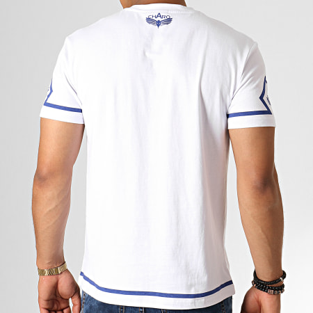 Charo - Tee Shirt Square WY4767 Blanc Bleu