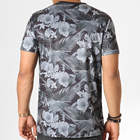 Charo - Tee Shirt Floral Maracana WY4786 Gris Blanc