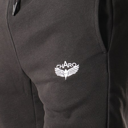 Charo - Pantalon Jogging Unlimited WY4778 Noir Blanc