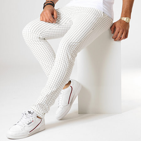 Classic Series - Pantalon Carreaux M-3165 Blanc