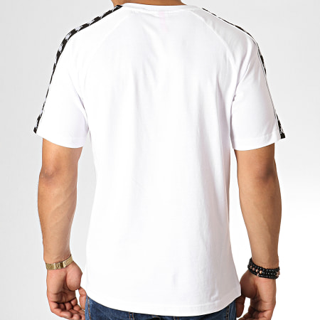 Kappa - Tee Shirt A Bandes Coen 3600440 Blanc Noir