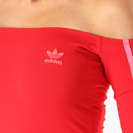 Adidas Originals - Robe Femme Col Bateau Shoulder ED7522 Rouge Rose Fluo