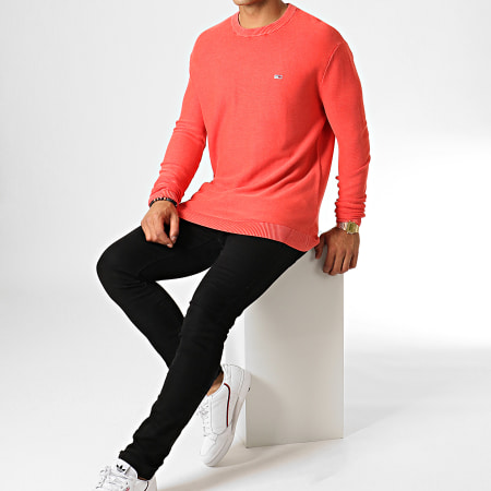 Tommy Jeans - Pull Washed 6534 Corail