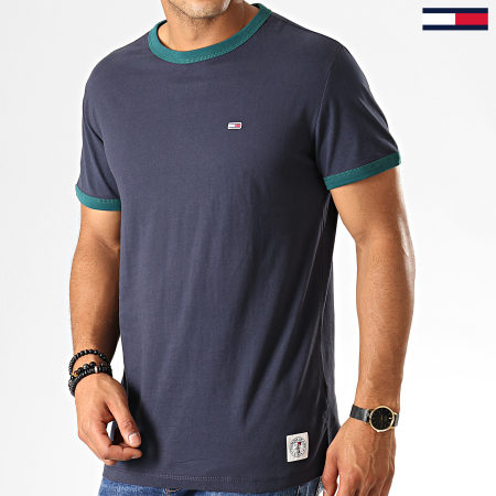 Tommy Jeans - Tee Shirt Solid Ringer 7123 Bleu Marine