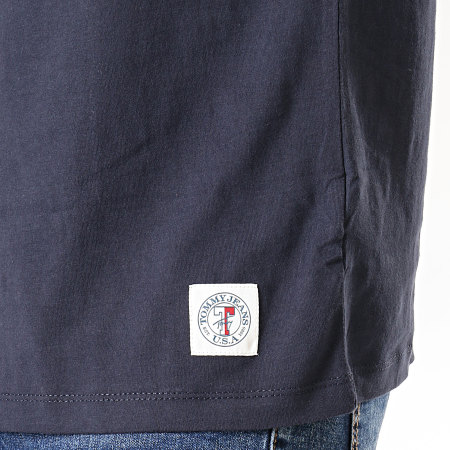 Tommy Jeans - Tee Shirt Solid Ringer 7123 Bleu Marine