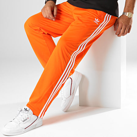 Adidas Originals - Pantalon Jogging A Bandes Firebird ED7015 Orange Fluo Blanc