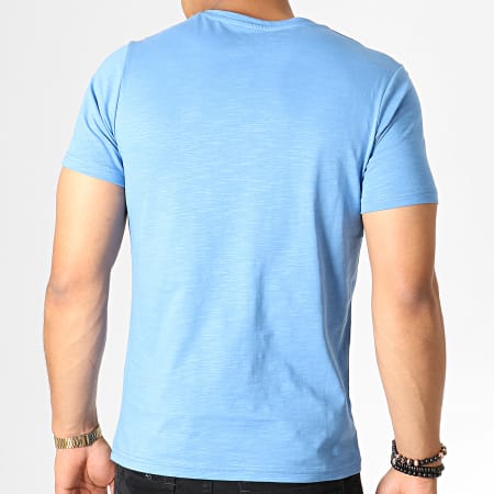 Armita - Tee Shirt TC-338 Bleu Chiné Blanc