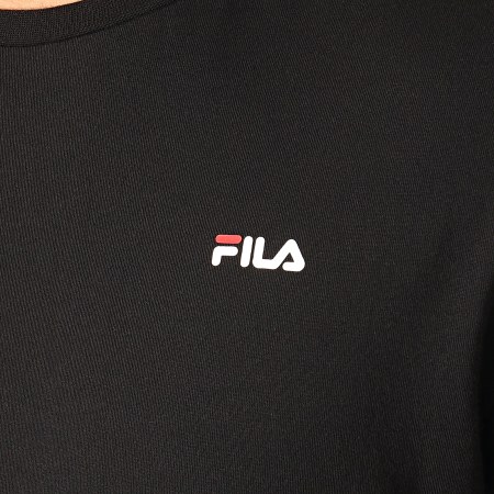 Fila - Tee Shirt Manches Longues A Bandes Fabrice 687234 Noir Blanc Rouge