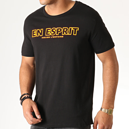 Heuss L'Enfoiré - Tee Shirt En Esprit Noir Fluo Orange