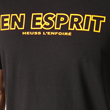 Heuss L'Enfoiré - Tee Shirt En Esprit Noir Fluo Orange