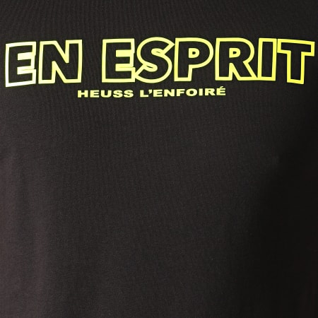 Heuss L'Enfoiré - Tee Shirt En Esprit Noir Fluo Jaune