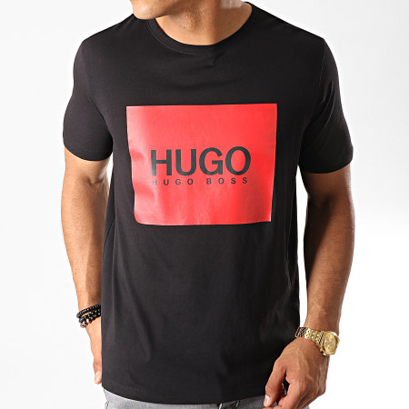 HUGO - Tee Shirt Dolive 194 50414225 Noir Rouge