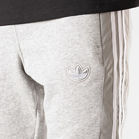 Adidas Originals - Pantalon Jogging A Bandes Outline ED4691 Gris Chiné Blanc