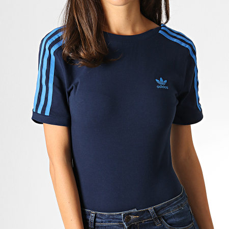 Adidas Originals - Body Femme Avec Bandes EJ9348 Bleu Marine 