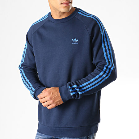 Belofte Ongeautoriseerd Droogte Adidas Originals - Sweat Crewneck 3 Stripes EK0260 Bleu Marine Bleu Indigo  - LaBoutiqueOfficielle.com